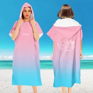 Microfiber Poncho For Surf SKU-06-Gradient pink