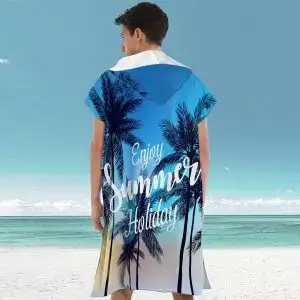 Microfiber Poncho Surf Swimming Towels SKU-07-Island Holiday