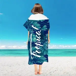 Microfiber Changing Robes SKU-29-Tropical Leaves