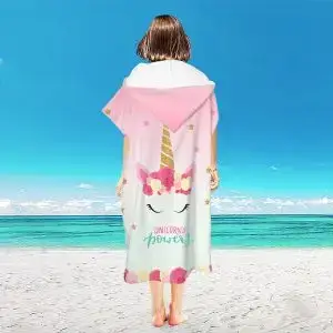 Poncho For Surf Wholesale SKU-39-Unicorn Flowers