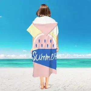 Surf Robe Poncho Wholesale SKU-45-Abstract Watermelon