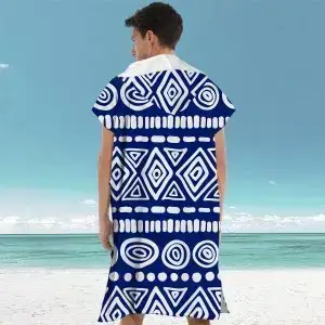 Swim Poncho Changing Towel Wholesale SKU-60-Blue ethnic style