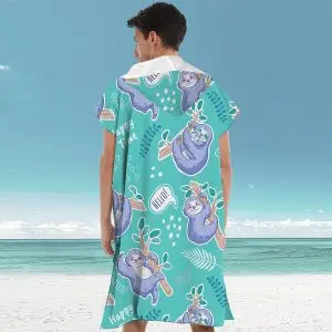 Microfiber Printed Surf Robe For Men SKU-68 - Sloth