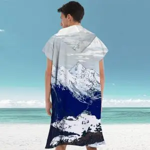 Microfiber Sleeveless Surf Poncho SKU-69-Snow Mountain