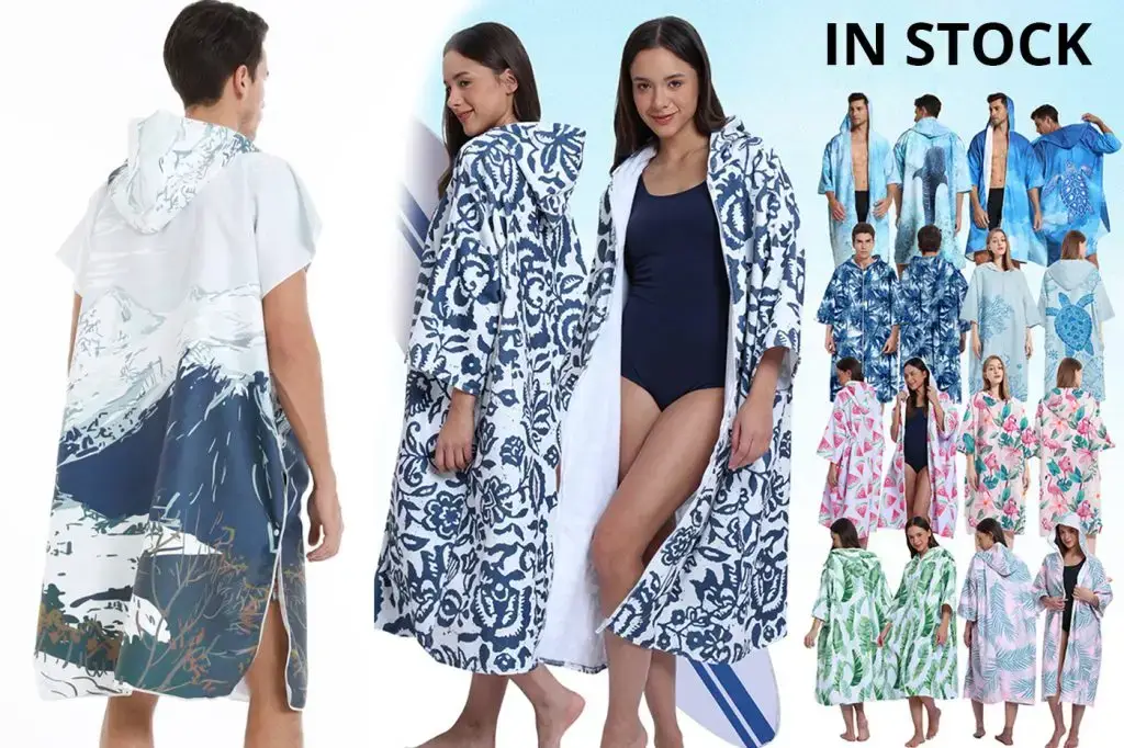 Home 8 Suede Hooded Towel Changing Poncho Wholesale